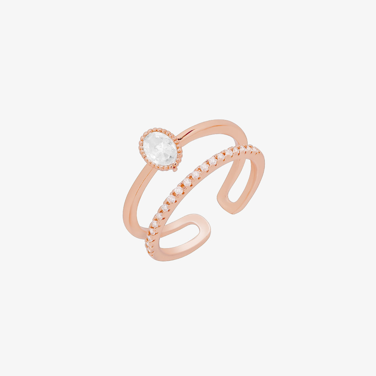 Double Sparkle Layered Ring